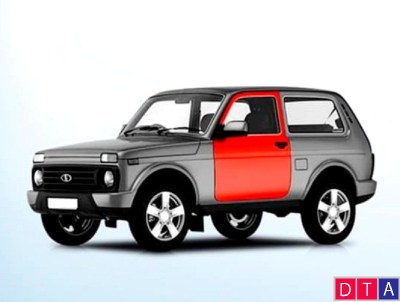 Дверь передняя левая Лада Нива Urban 21214 Автоваз 21214-6100031-44